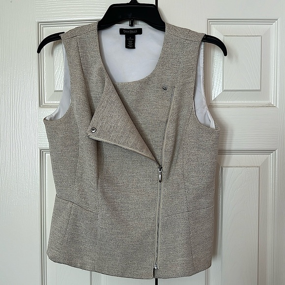 WHBM Tweed Vest with Asymmetrical Zipper - Picture 1 of 5